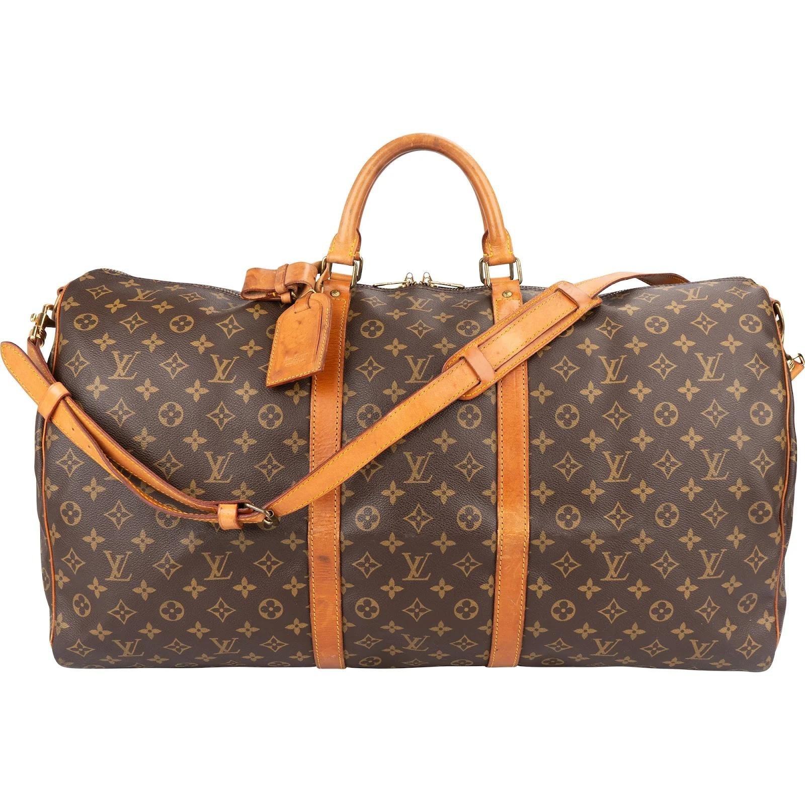 Keepall leather travel bag