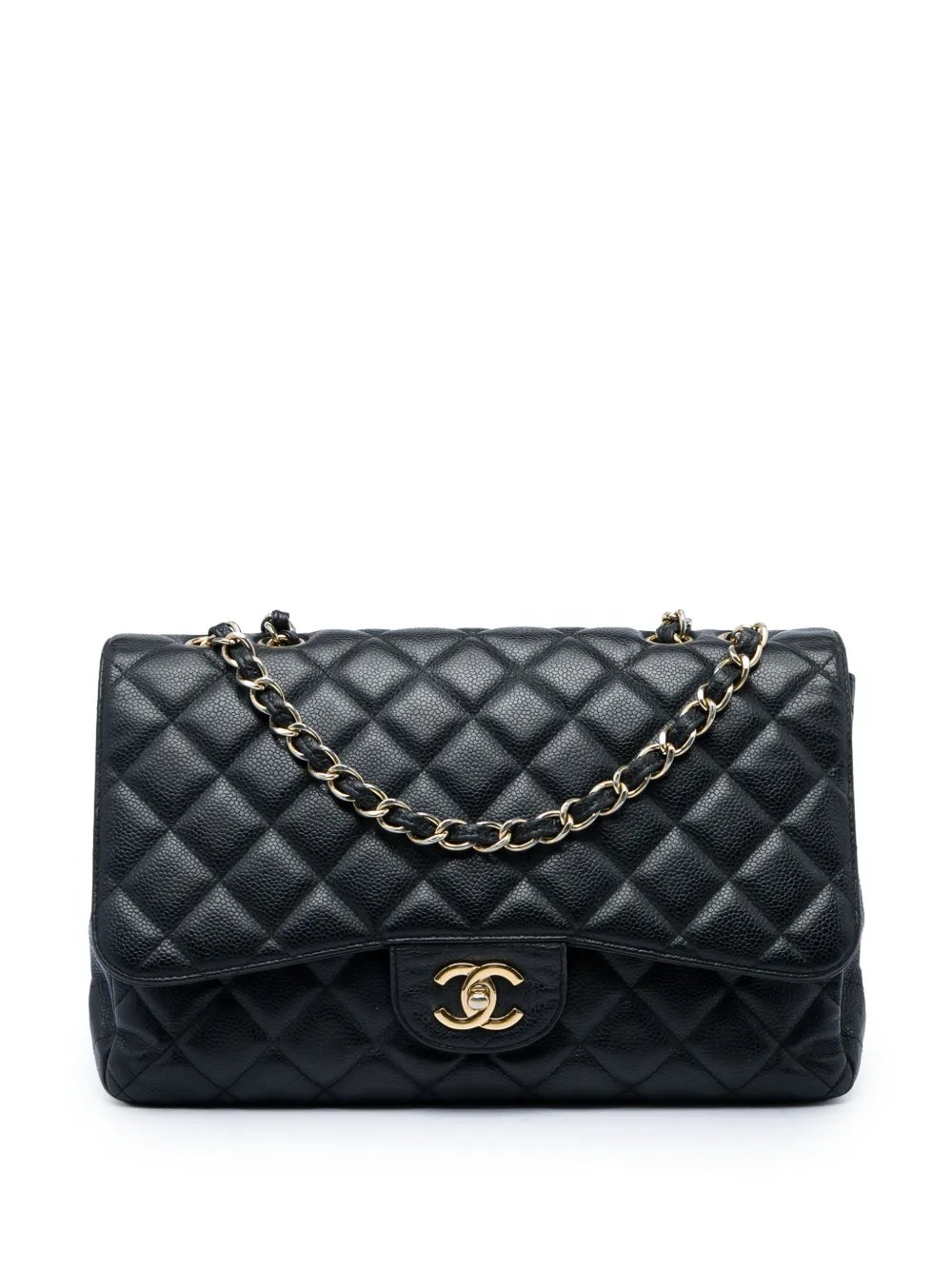 2010-2011 Jumbo Classic Caviar Single Flap shoulder bag
