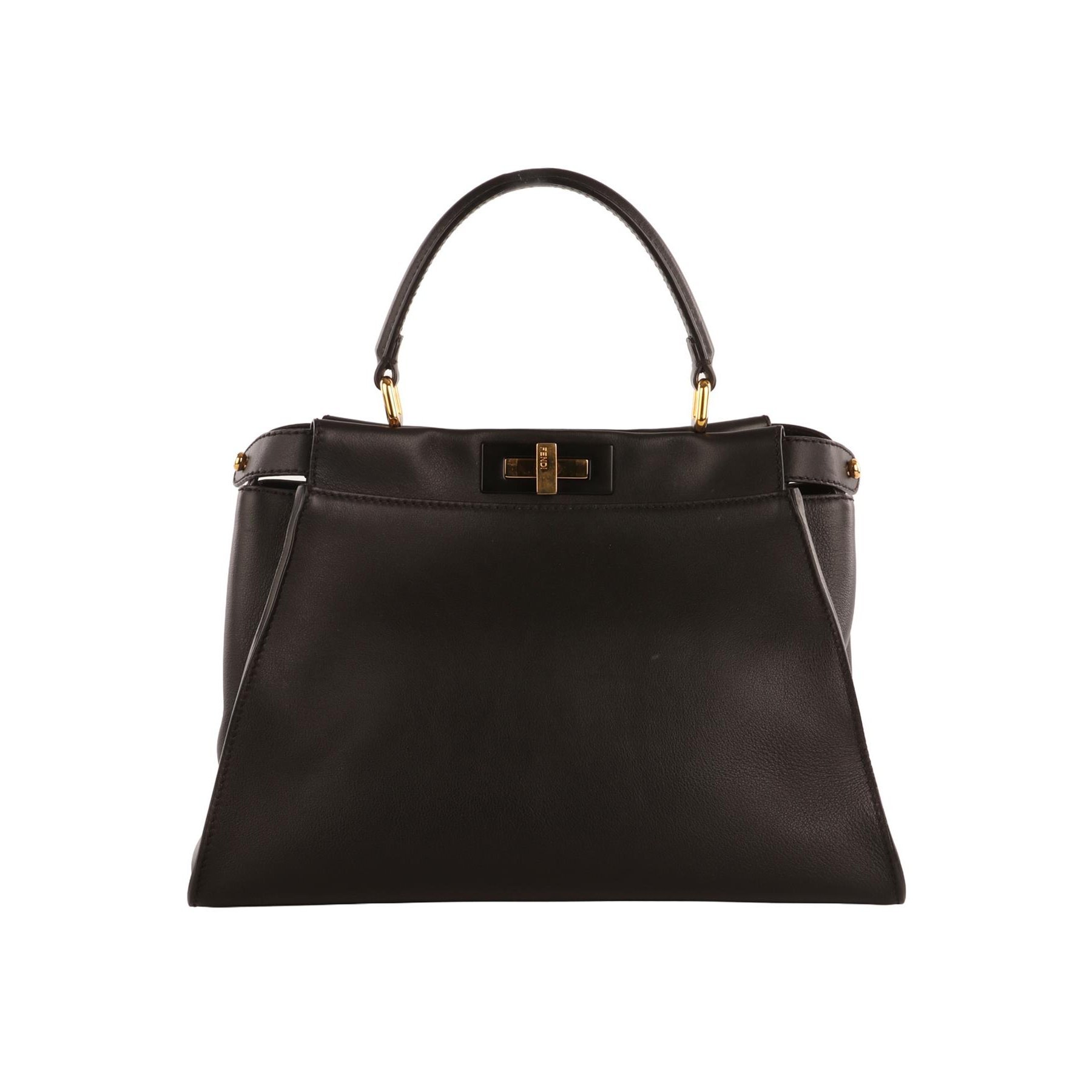 Peekaboo leather tote