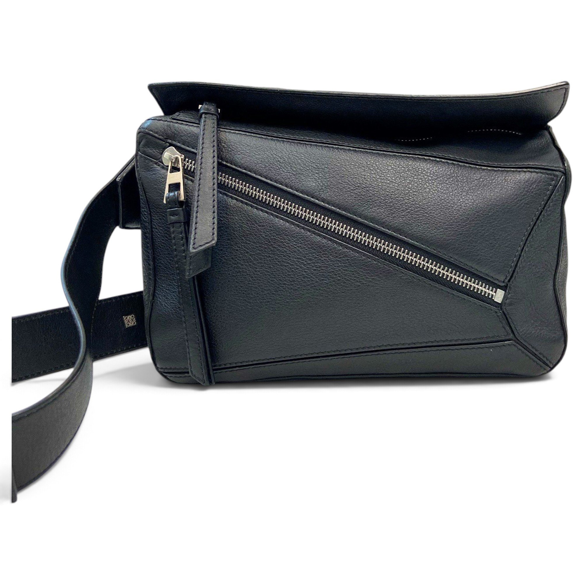 Puzzle leather handbag