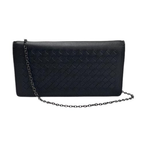 Leather clutch bag
