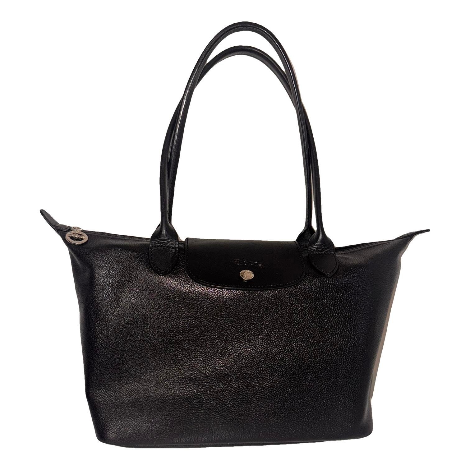 Longchamp Pliage leather tote