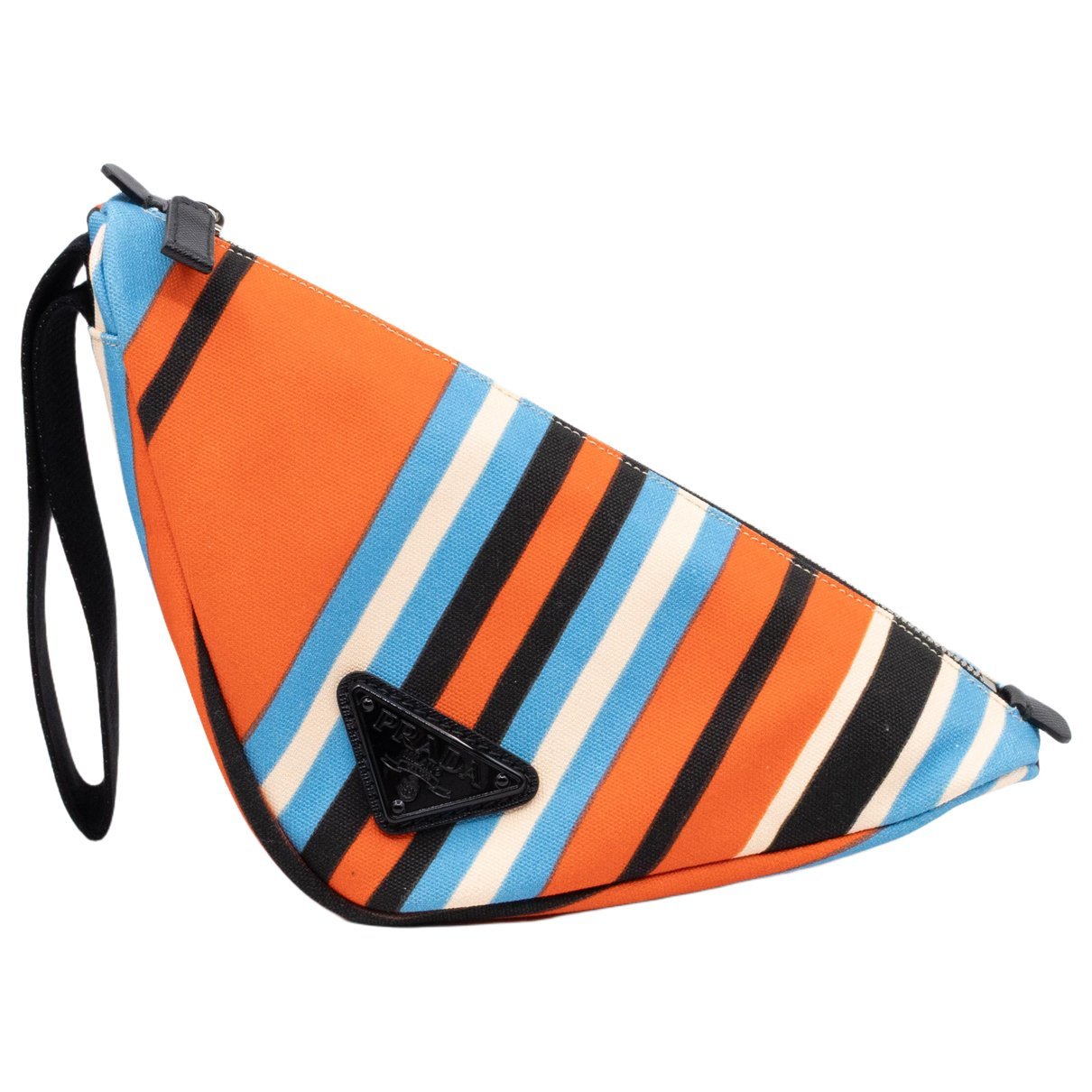 Triangle cloth clutch bag