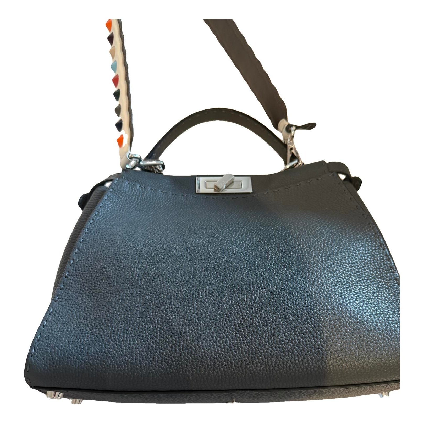Peekaboo leather handbag