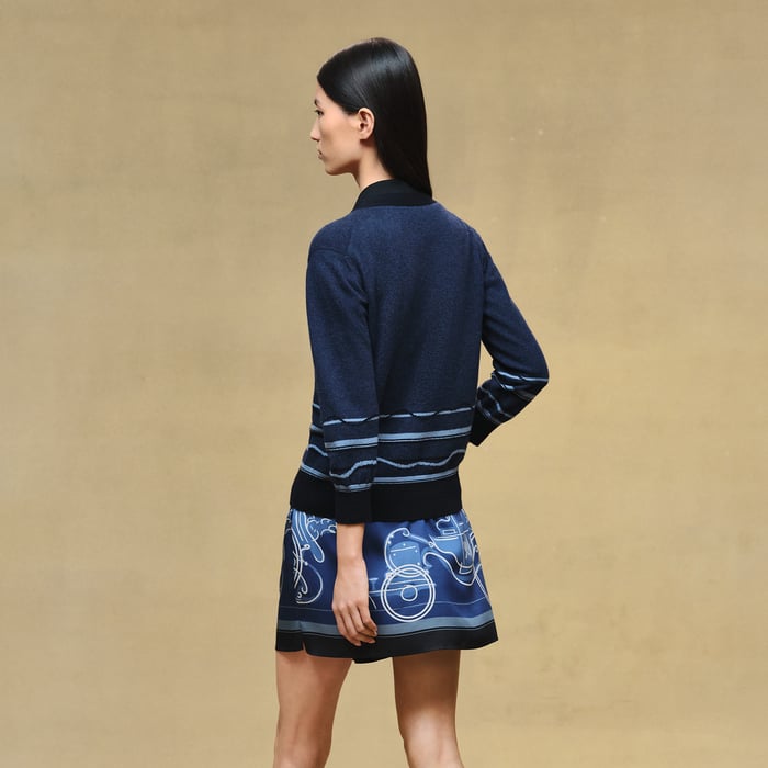Bleu Lagune Long-sleeve Cardigan