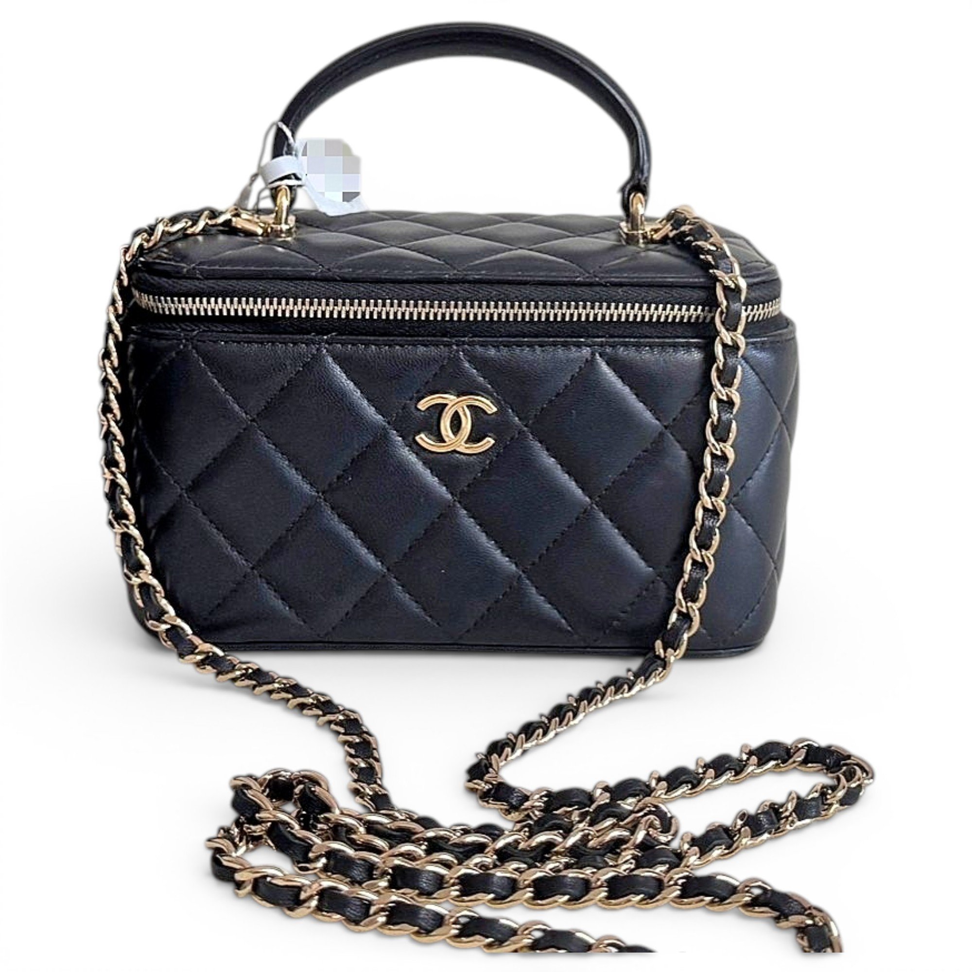 Vanity leather handbag