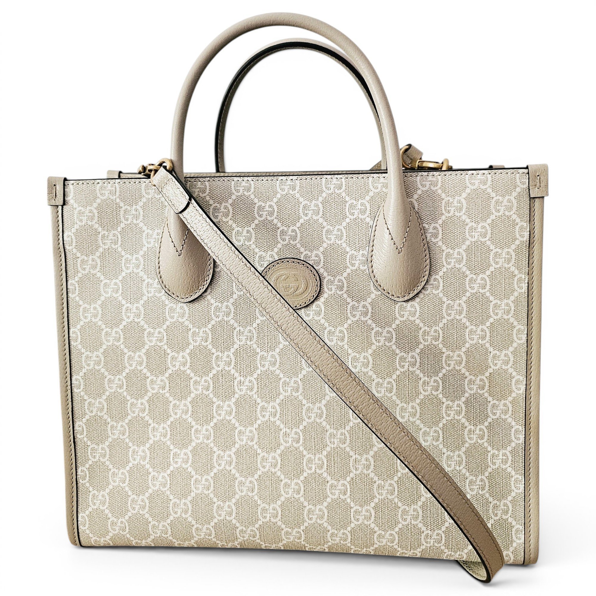 Ophidia Top Handle leather handbag