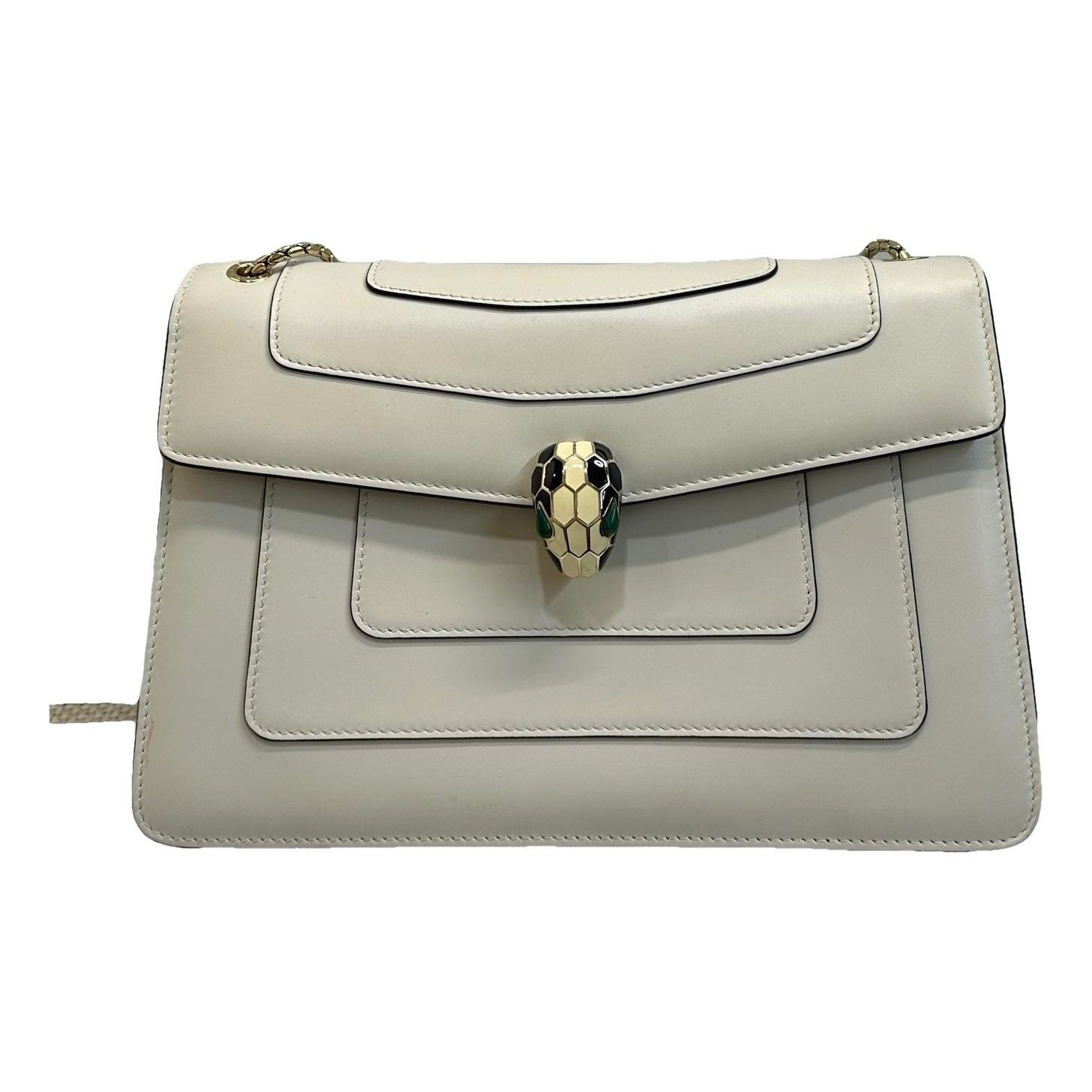 Serpenti leather handbag
