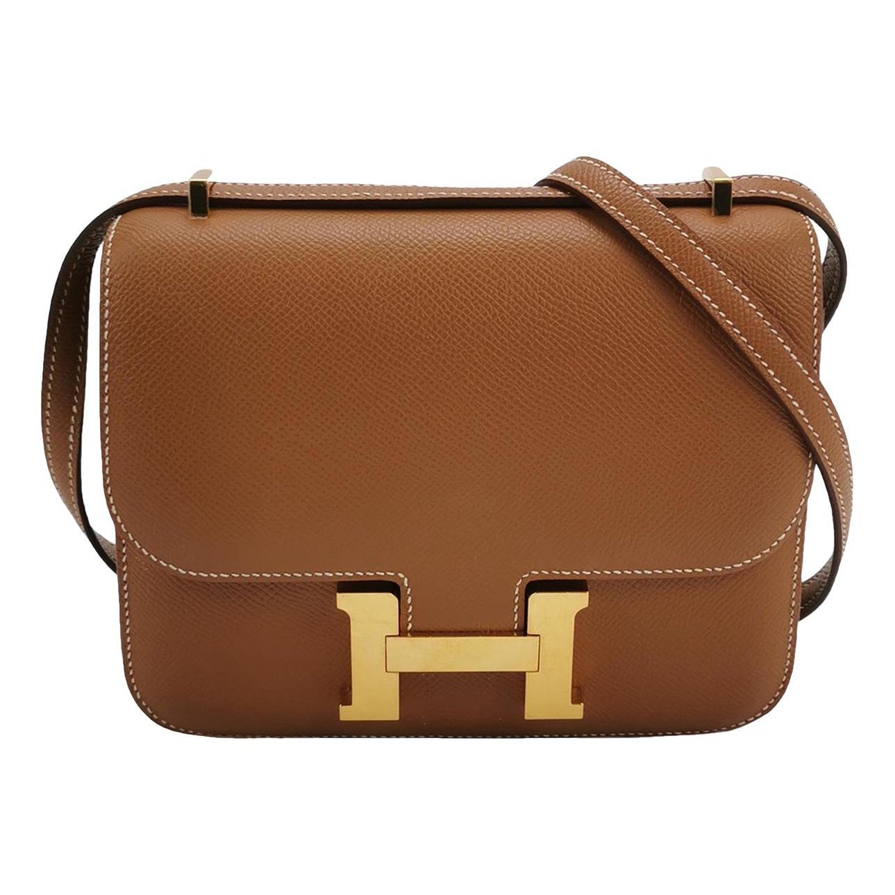 Hermes Constance Handbag Gold Epsom Leather