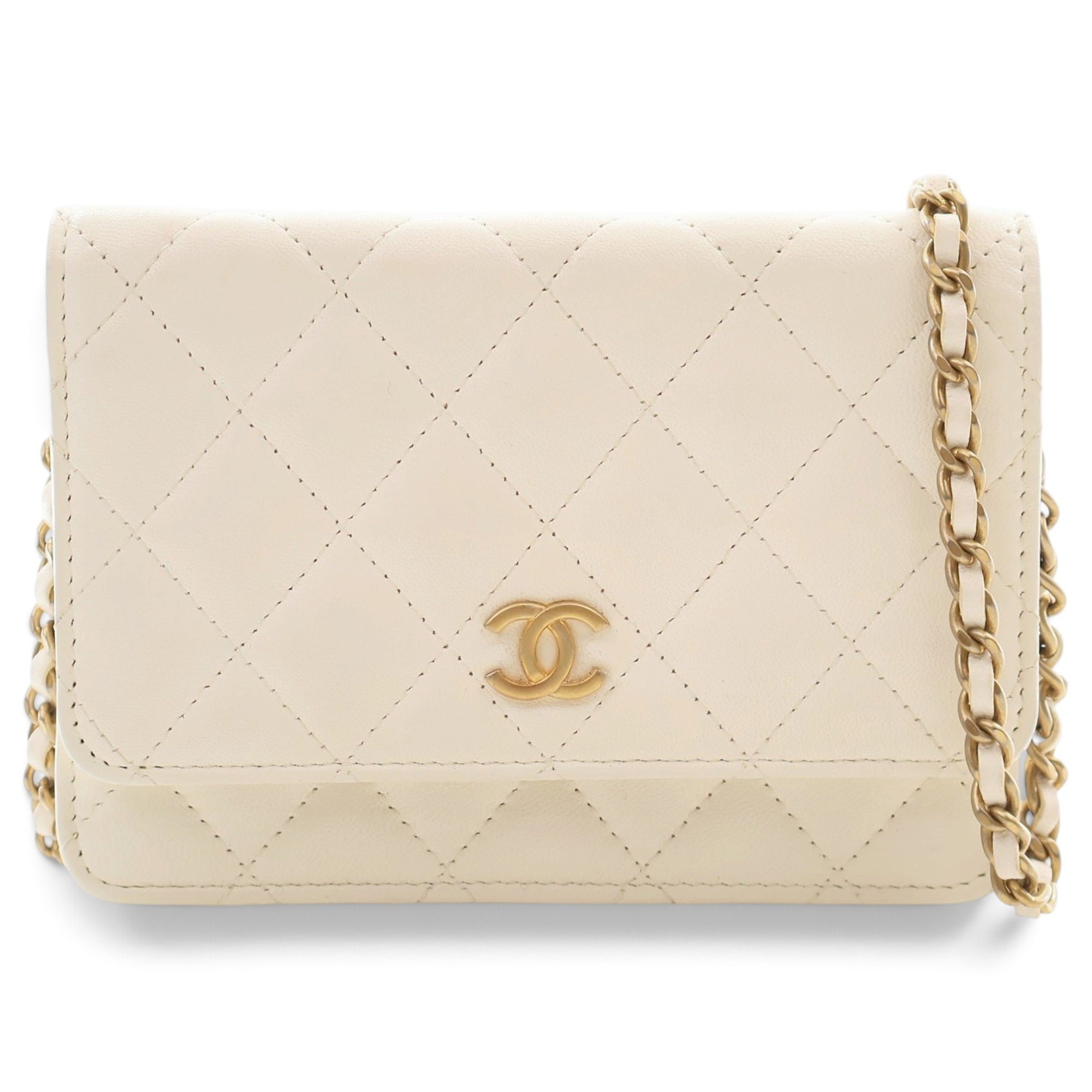 Wallet On Chain leather crossbody bag