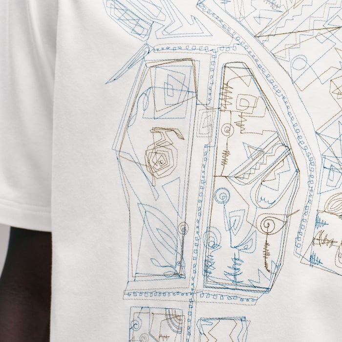 Blanc "Quadrige" Embroidered T-shirt