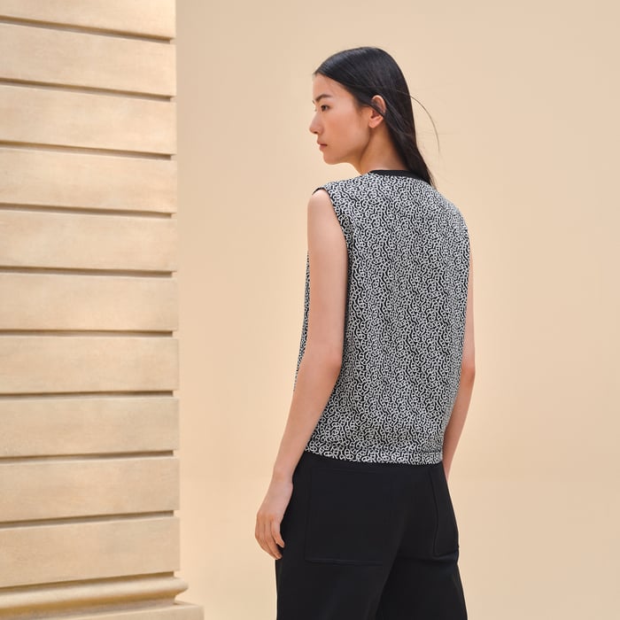 Bleu Noir "Naoussa Chaine" Sleeveless Maxi T-shirt