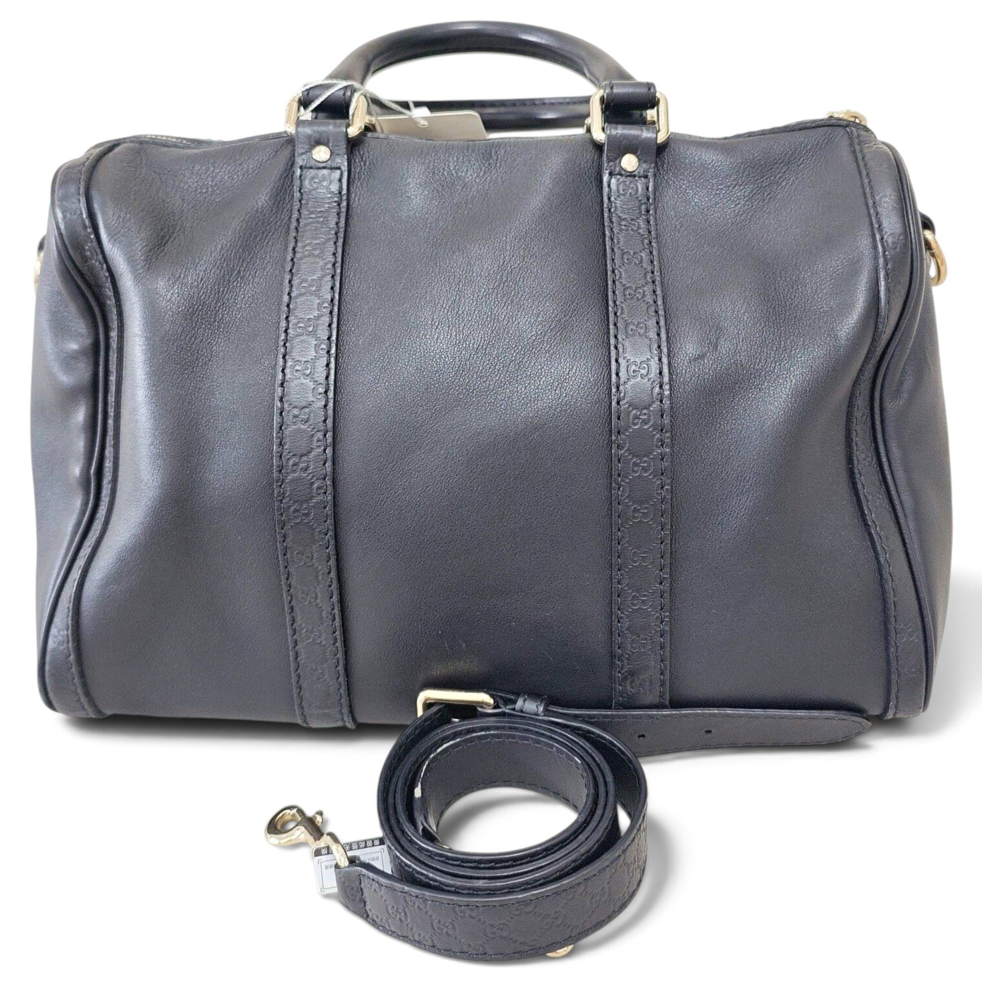 Boston leather bowling bag