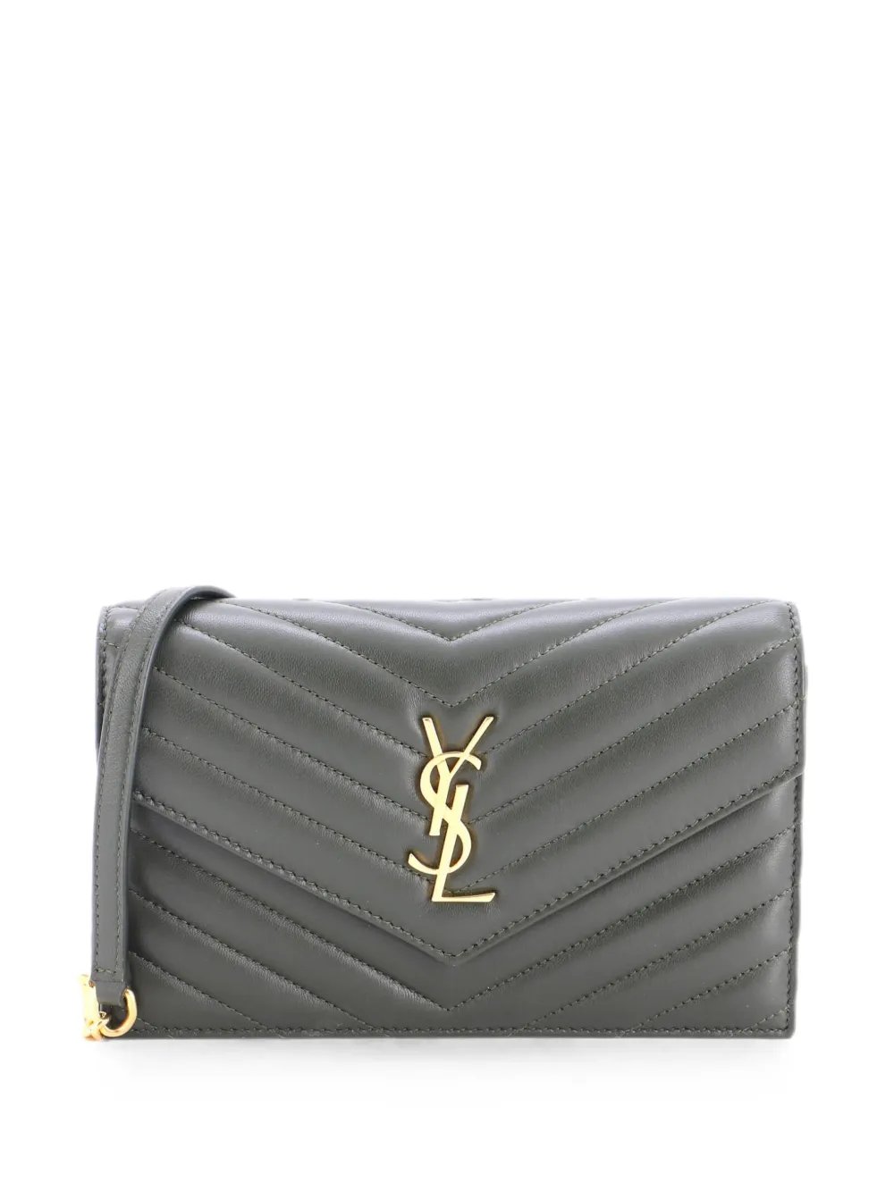 Classic Monogram Wallet on Chain Matelasse Chevron Leather Small crossbody bag