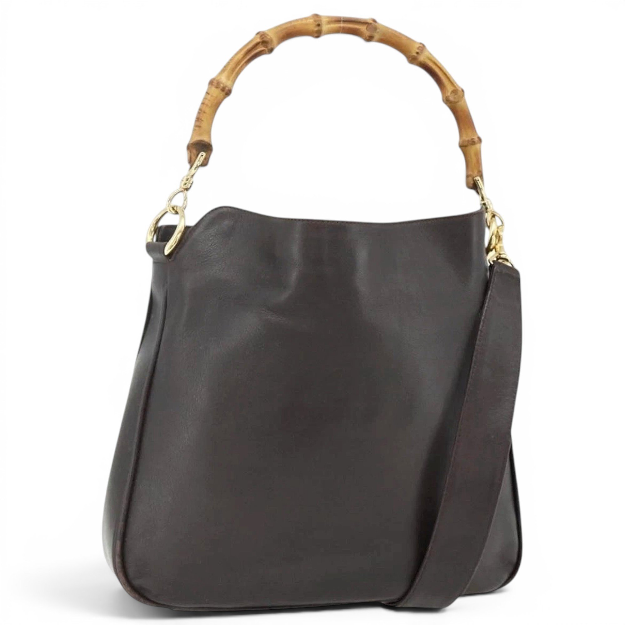 Leather clutch bag
