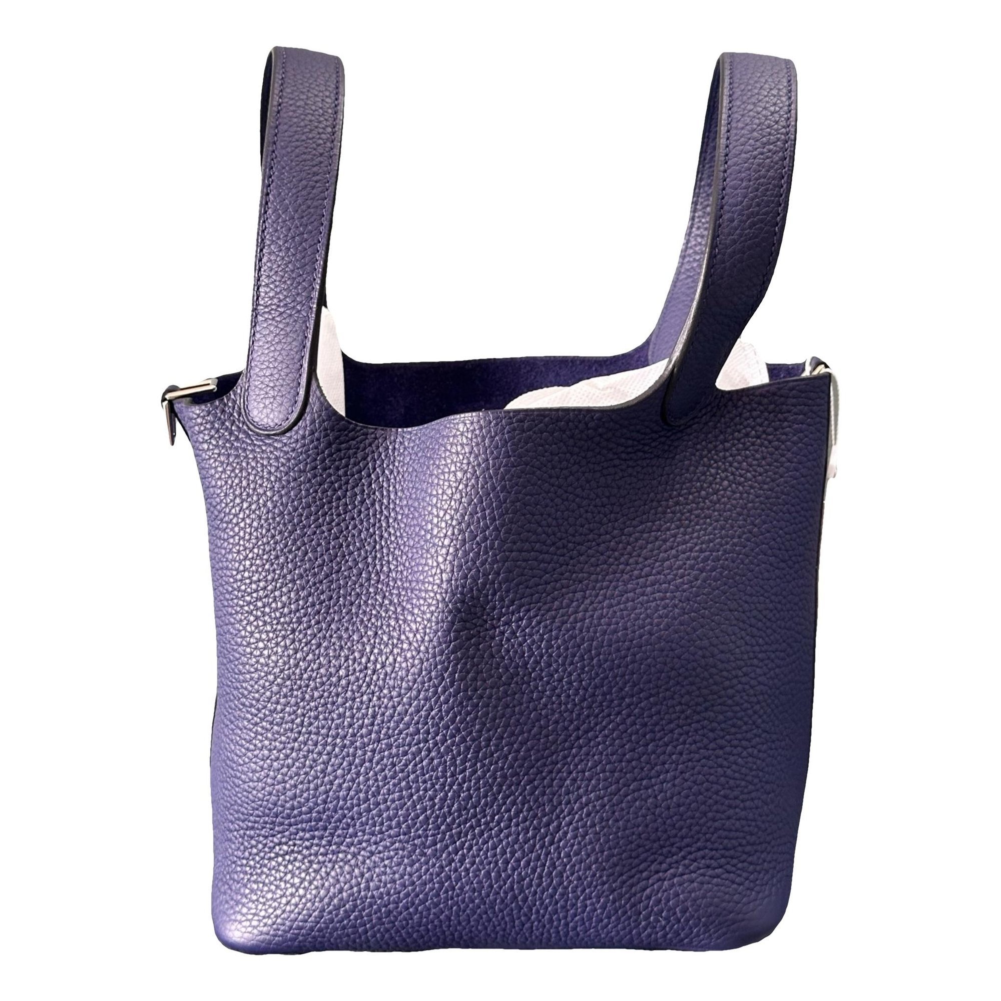 Picotin leather tote