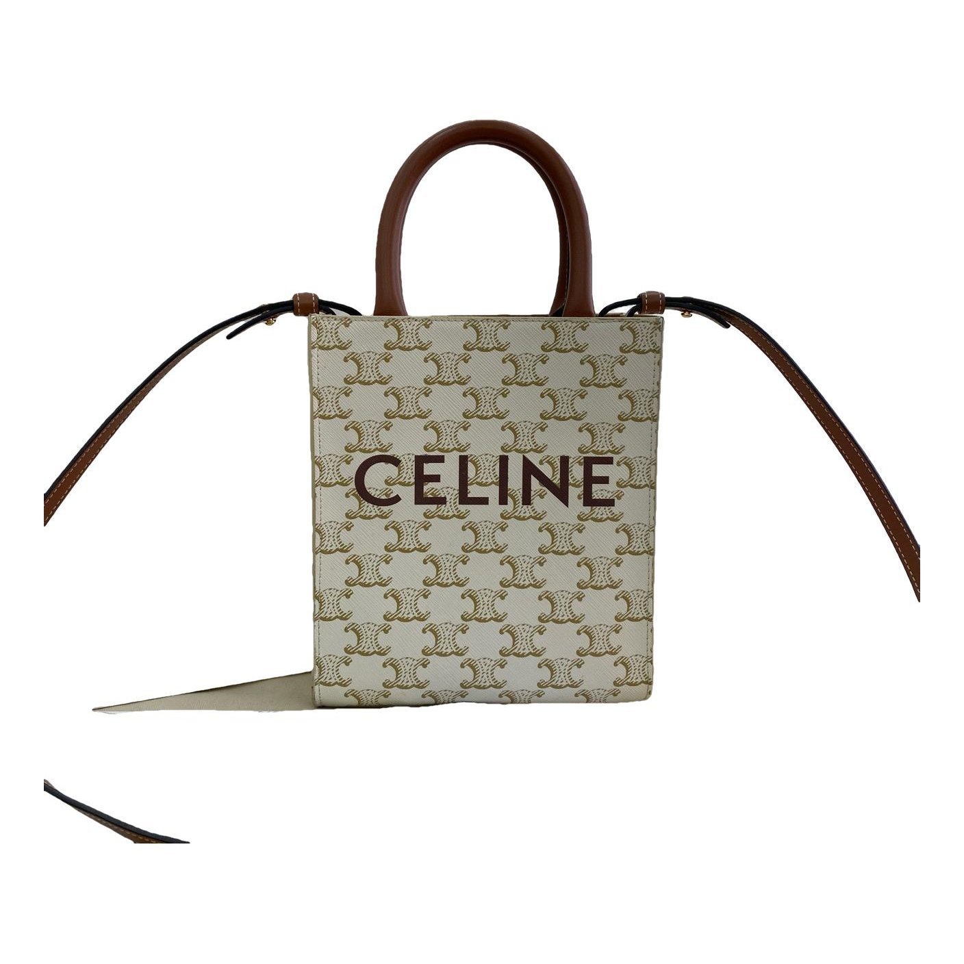 Cabas Vertical leather handbag
