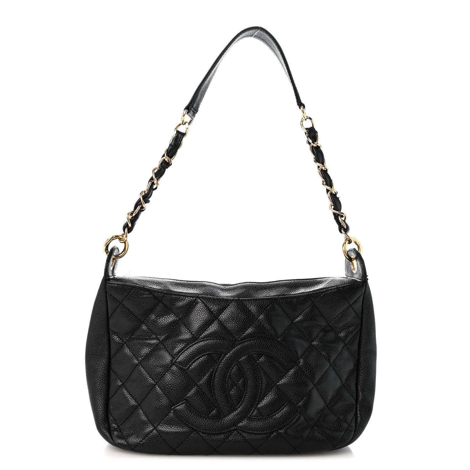 Chanel Caviar Quilted Timeless CC Shoulder Bag Black