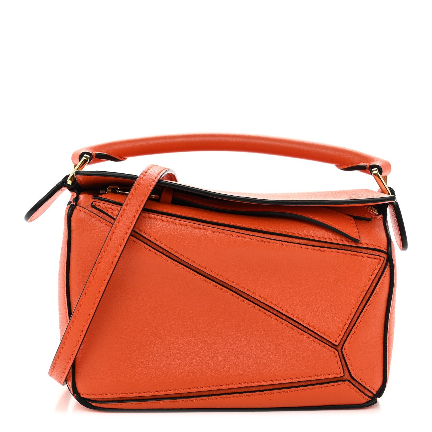 Loewe Calfskin Mini Puzzle Bag Orange