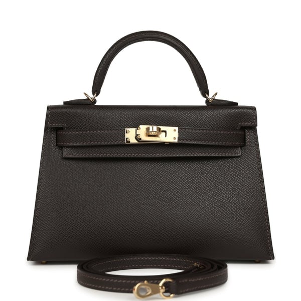 Hermes Kelly Sellier 20 Bai-Brun Epsom Permabrass Hardware
