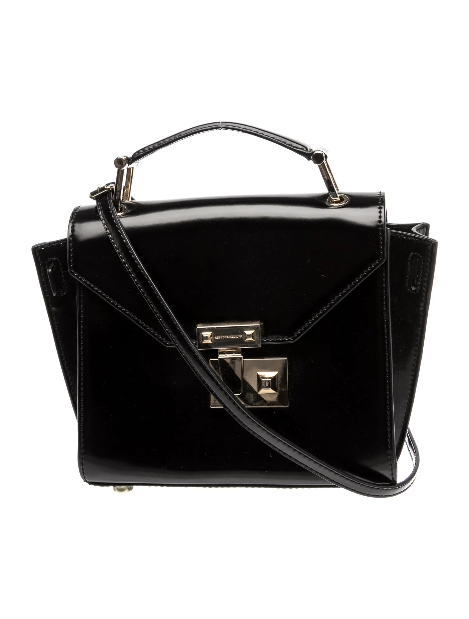 Patent Leather Top Handle Bag