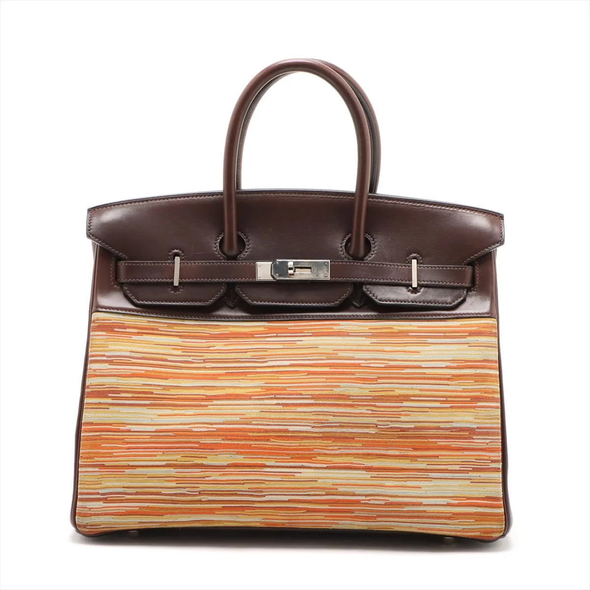 Hermès Birkin 35 Le Tournay Vibrato x Vavalenia Ebene Silver Metal Fittings