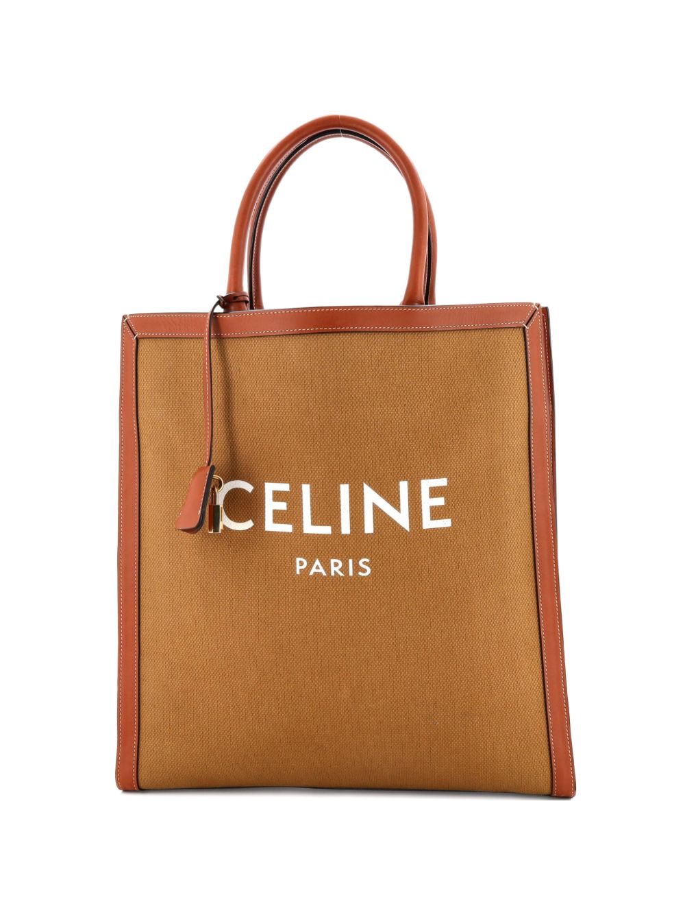 Vertical Cabas Canvas with Leather Large tote bag