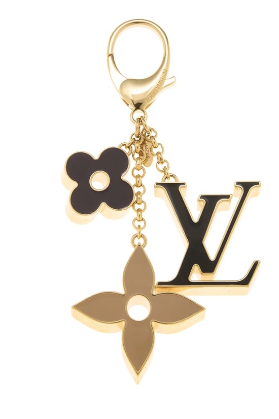 Multicolor Gold Fleur De Monogram Bag Charm