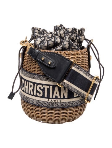 Oblique Jacquard Bucket Bag
