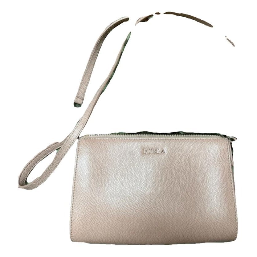 Leather clutch bag
