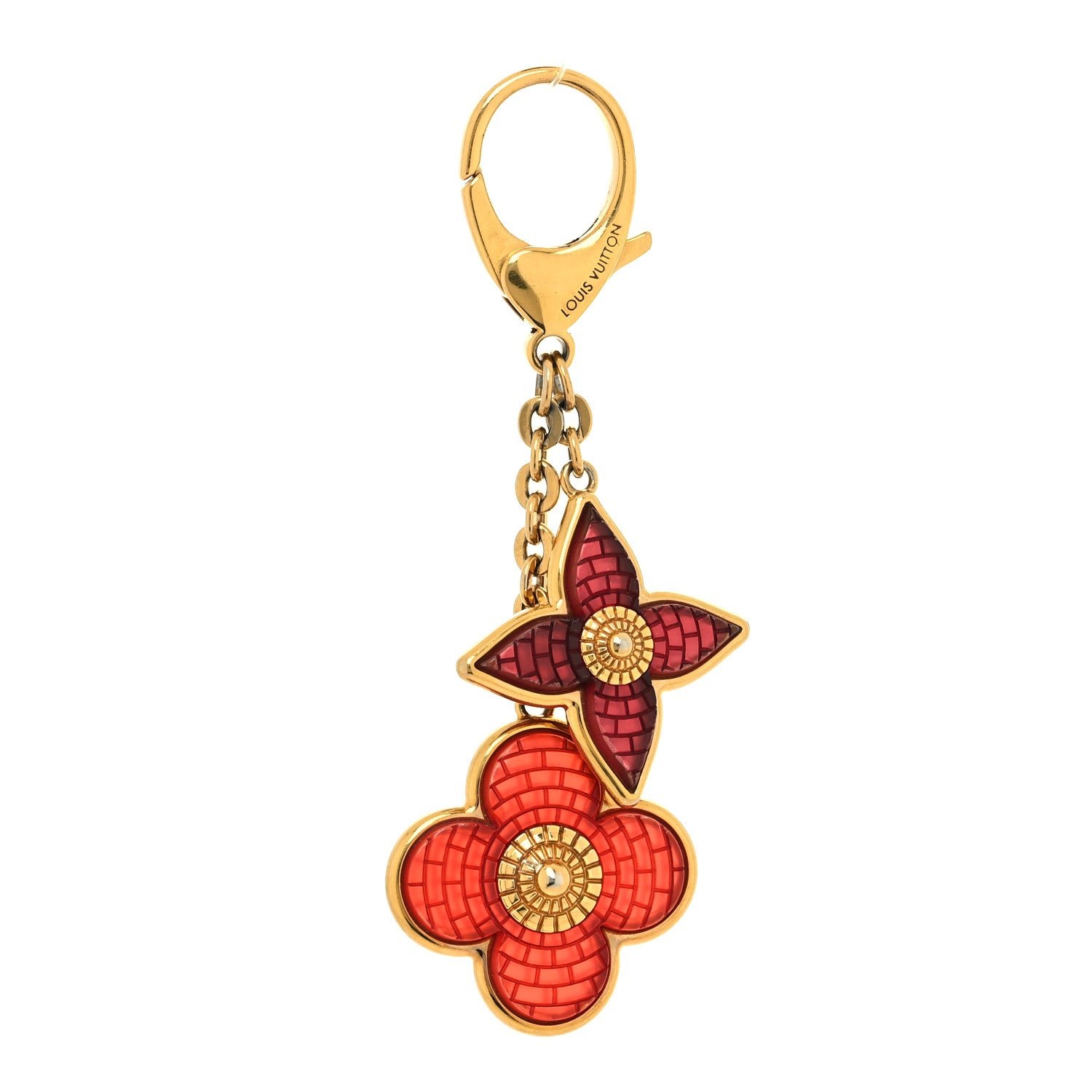 Louis Vuitton Metal Resin Mosaique Bag Charm Red