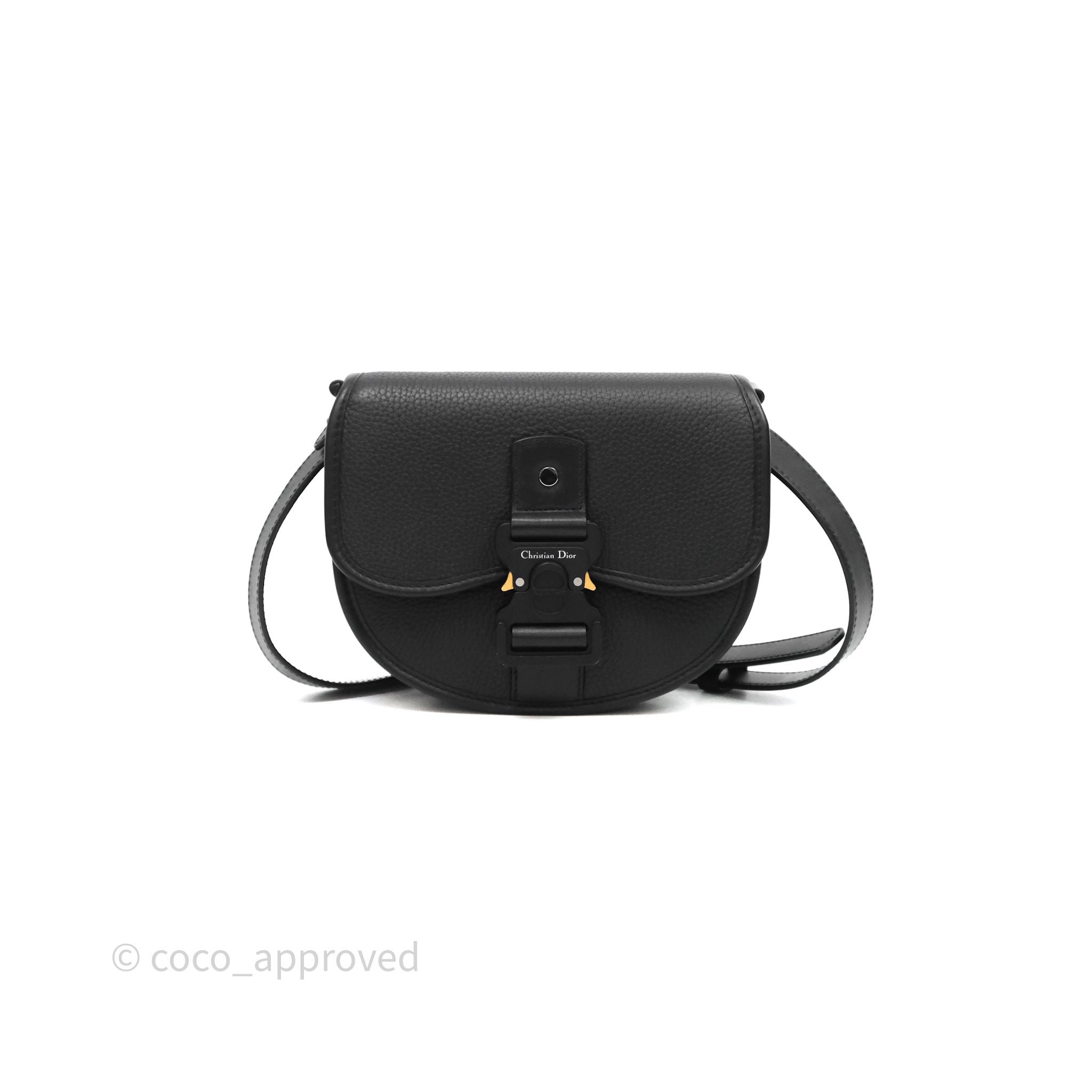 Dior Men's Mini Gallop Bag Black Grained Calfskin