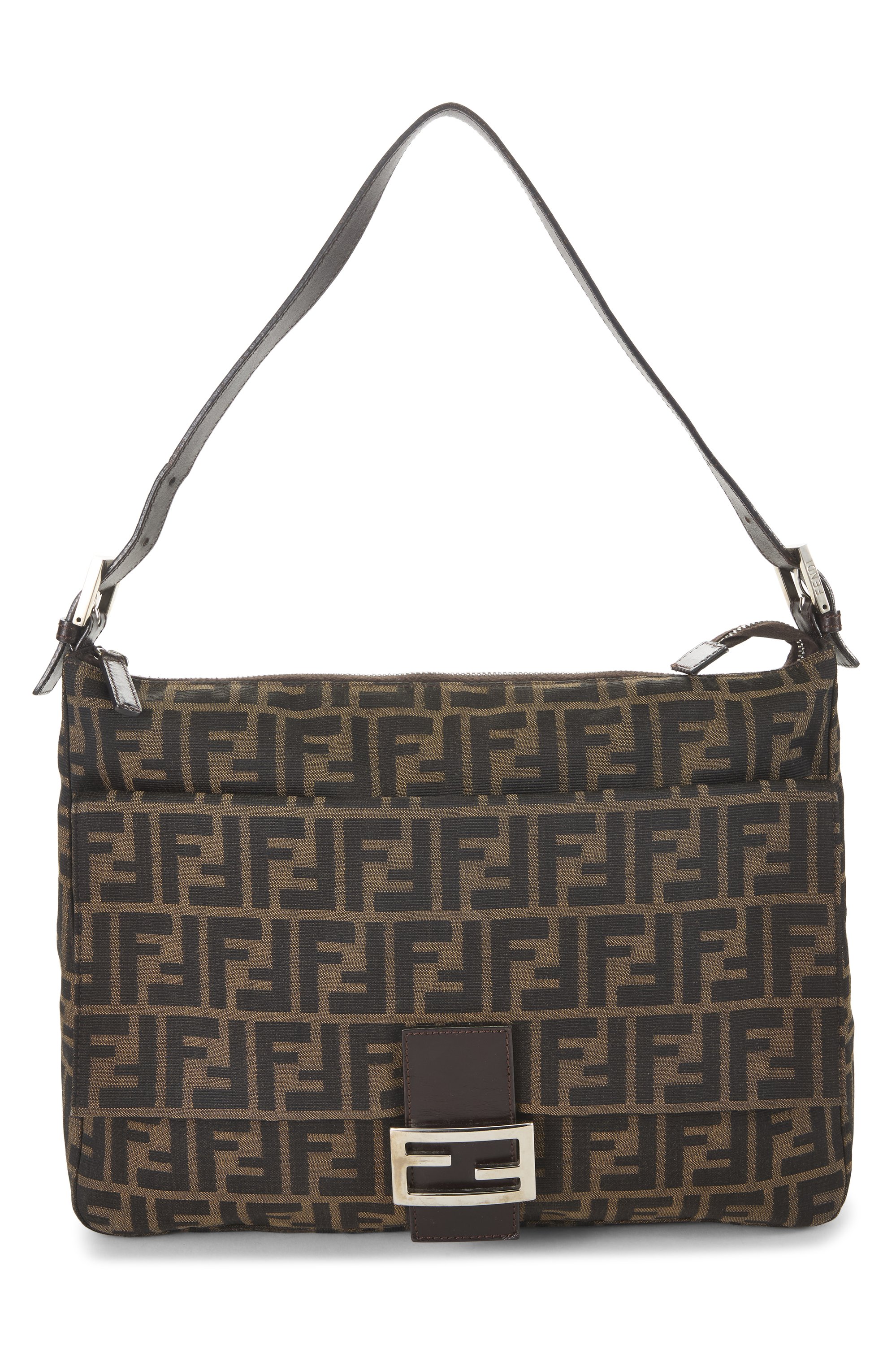 Fendi Brown Zucca Canvas Shoulder Bag