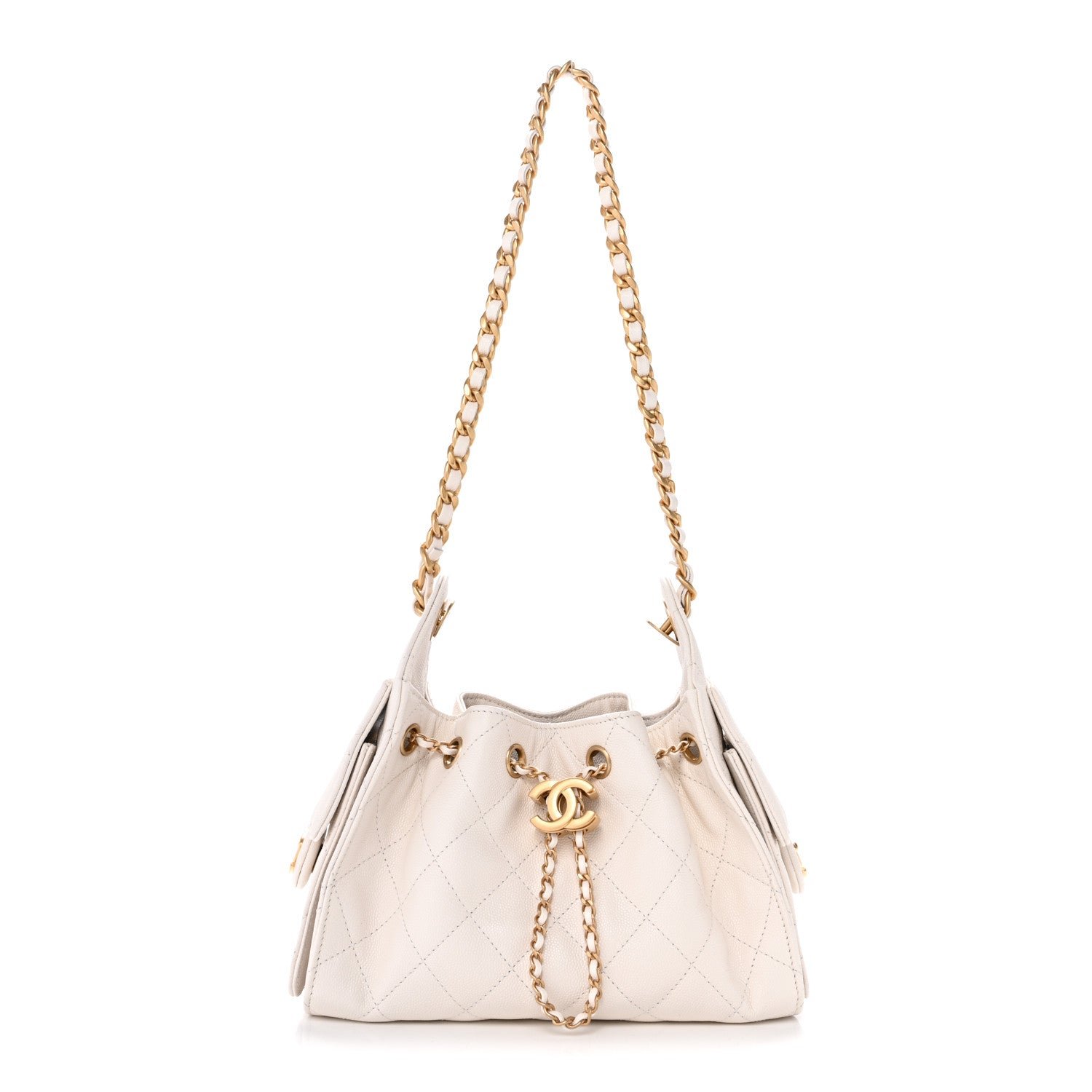 Chanel Caviar Quilted Mini Chanel 25 Handbag White