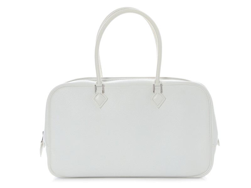 White Epsom Plume Elan 28 Palladium Hardware, 2013