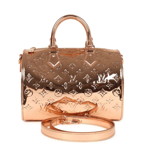 Louis Vuitton Louis Vuitton Speedy 25 Bandouliere Copper Monogram Miroir Rose Gold Hardware