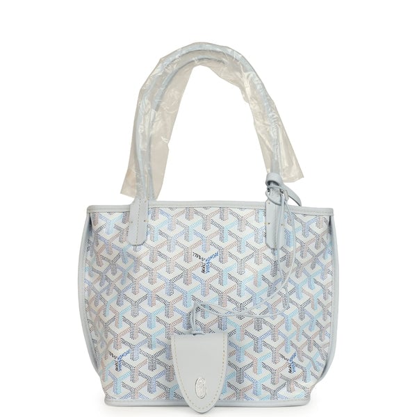 Goyard Goyardine Anjou Polar Blue Mini Bag Palladium Hardware