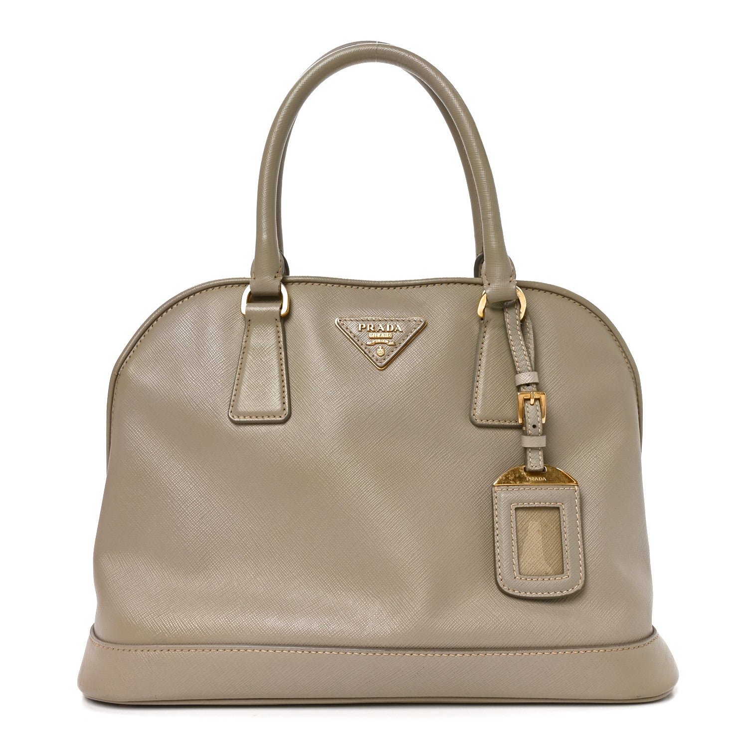 Prada Saffiano Lux Promenade Tote Argilla