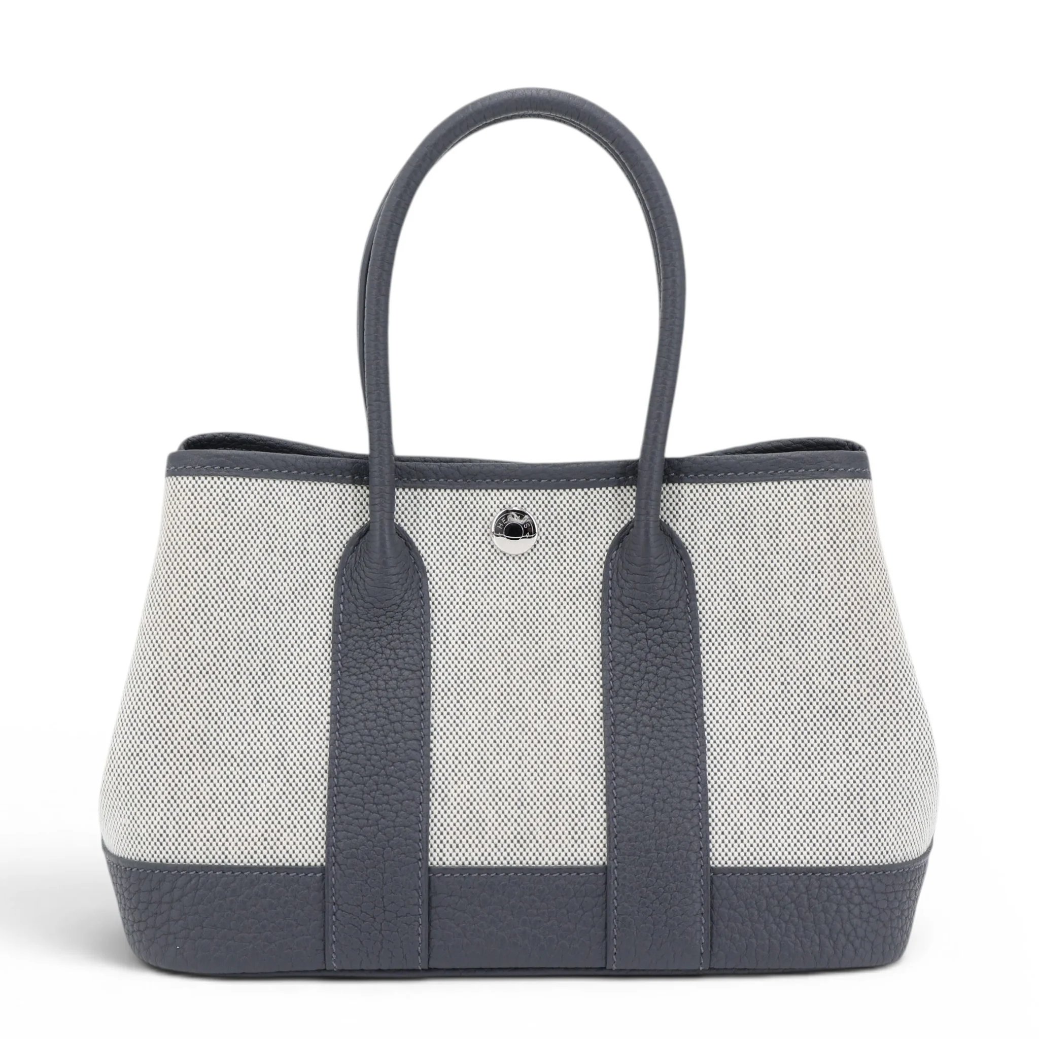 Brand New ( Rank N ) HERMÈS Neo Garden Party 23 Ardoise (85) Negonda Toile H Viking canvas Palladium hardware K (2025)