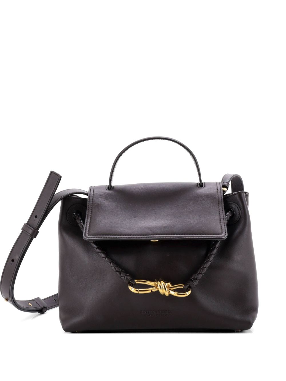 Ciao Ciao Top Handle Bag Leather with Intrecciato Detail Small satchel
