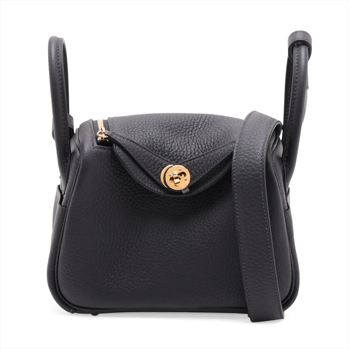 Hermès Lindy mini 20 Taurillon Clemence Cavan Gold Metal Fittings