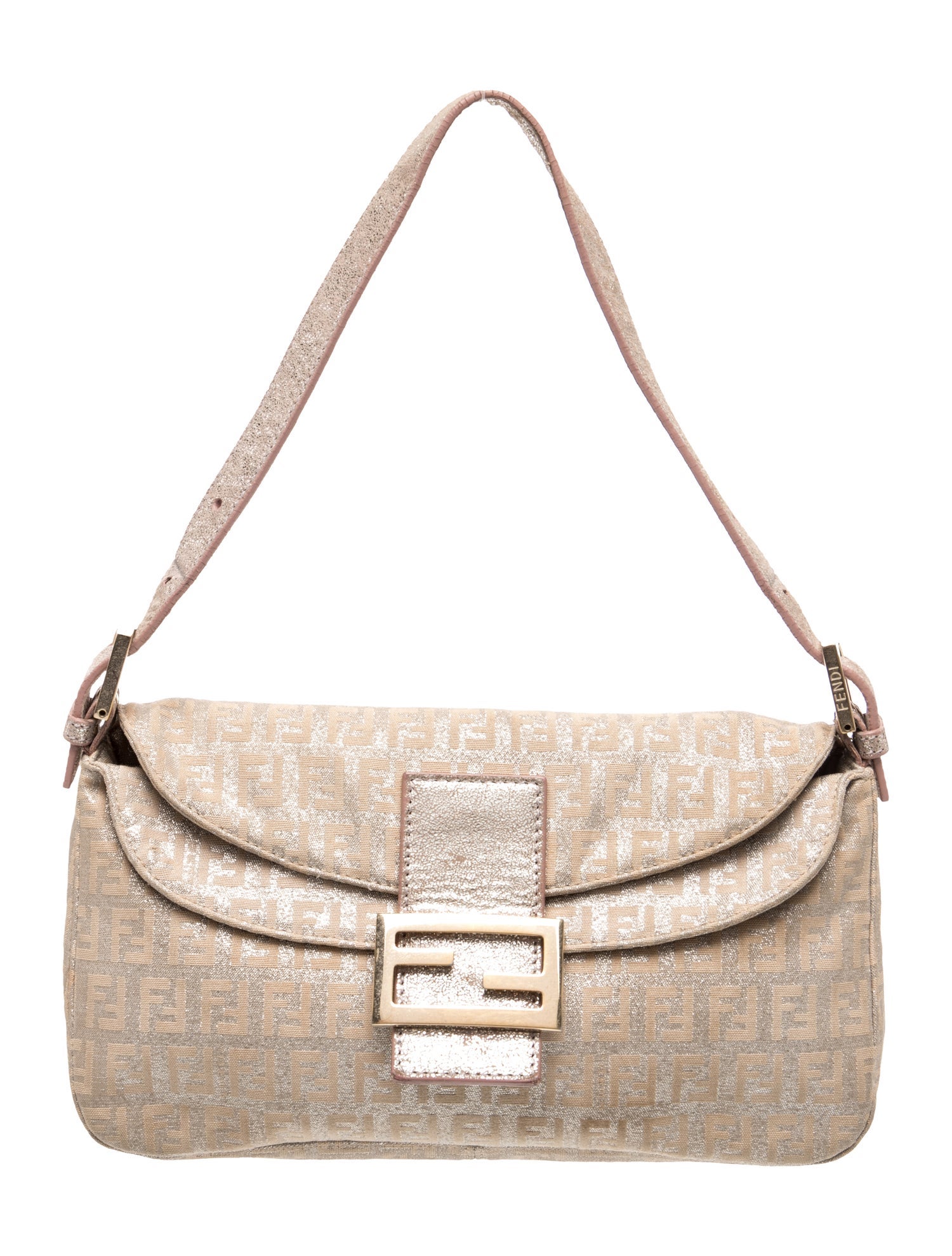 Fendi Zucchino FF Double Flap Baguette