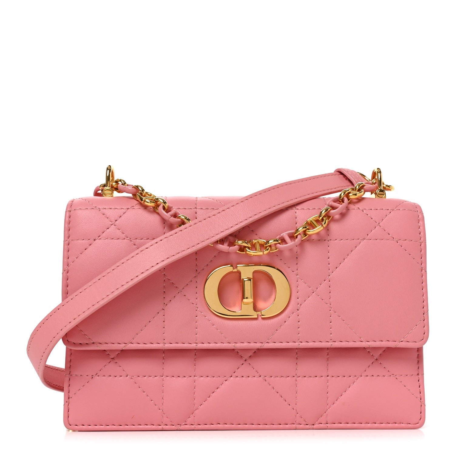 Christian Dior Lambskin Macrocannage Mini Miss Caro Bag Pink