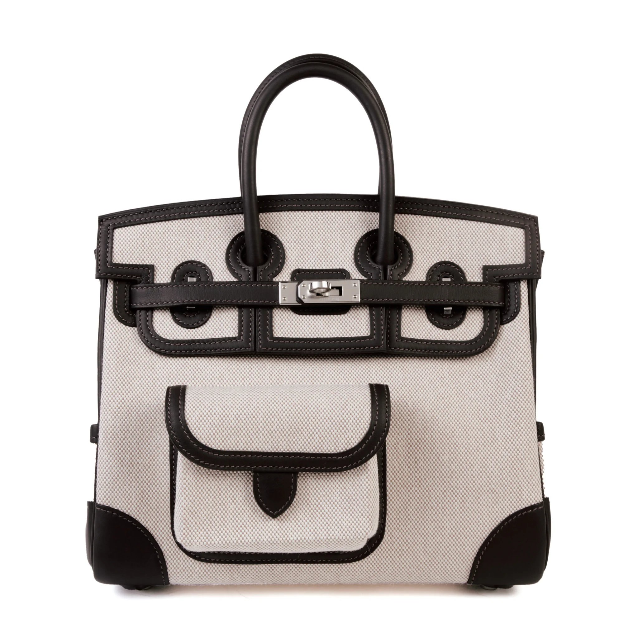 Brand New ( Rank N ) HERMÈS Limited Edition Birkin Cargo 25 Bai Brun（T3） Toile H canvas Swift Palladium hardware G (2026)