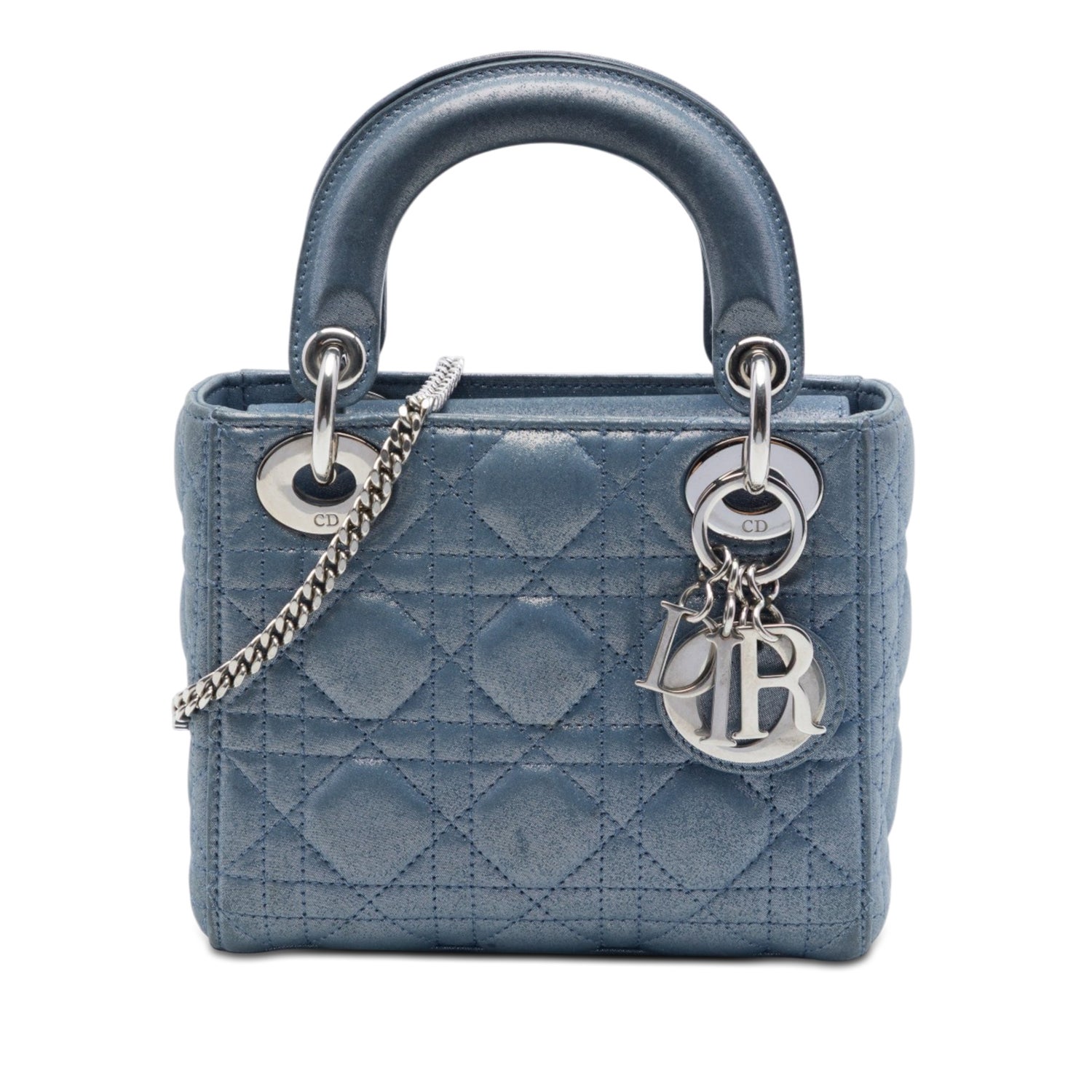 Lambskin Mini Iridescent Lambskin Cannage Lady Dior