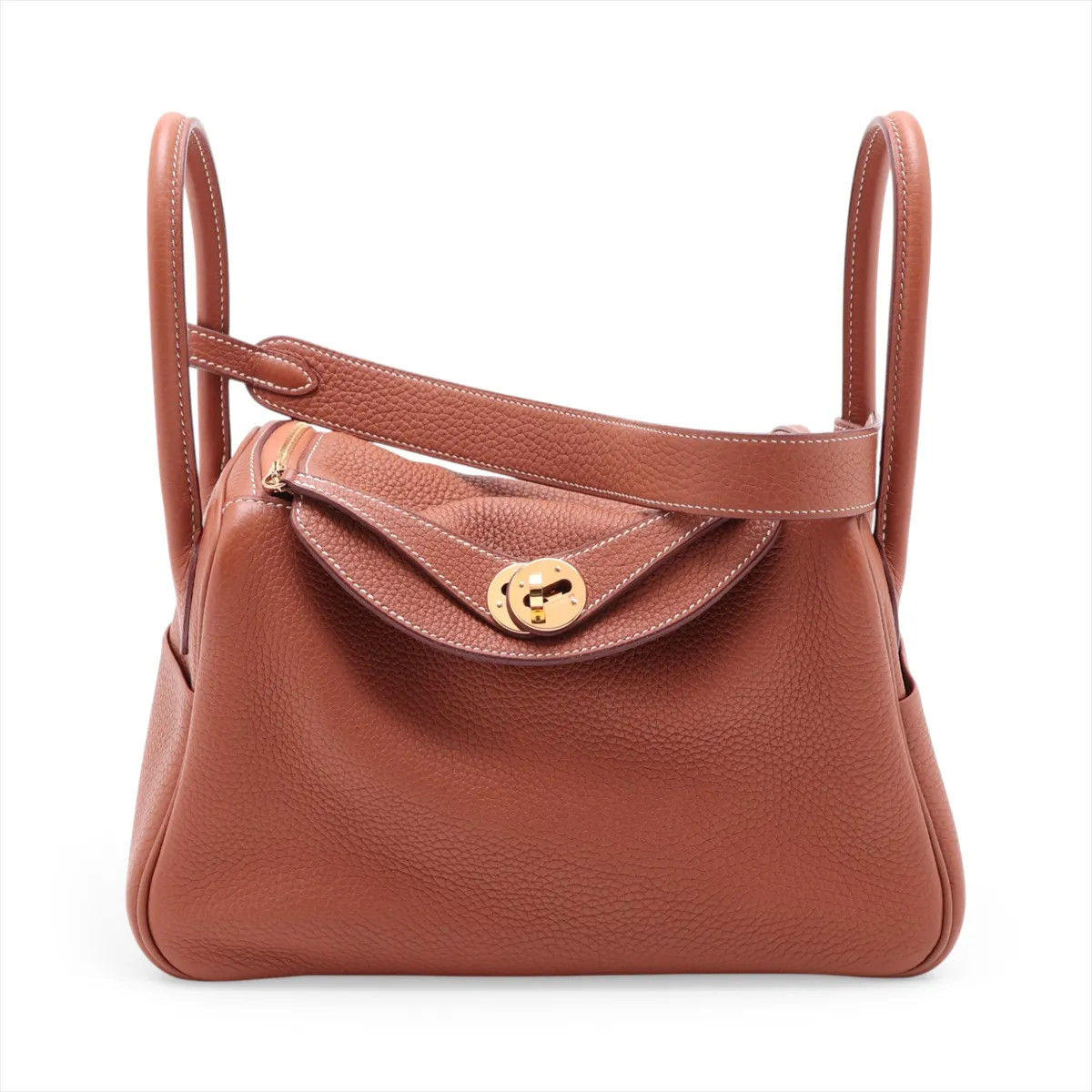 Hermès Lindy 26 Taurillon Clemence Gold Gold Metal Fittings