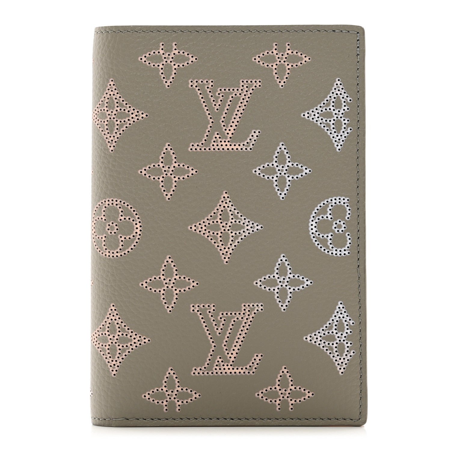 Louis Vuitton Mahina Flight Mode Passport Cover Grey