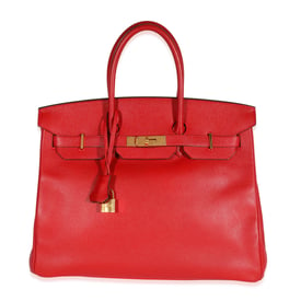 Hermes Hermès Rouge Casaque Epsom Birkin 35 GHW