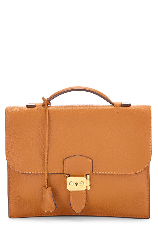 Hermes Orange Clemence Sac a Dépêches 27