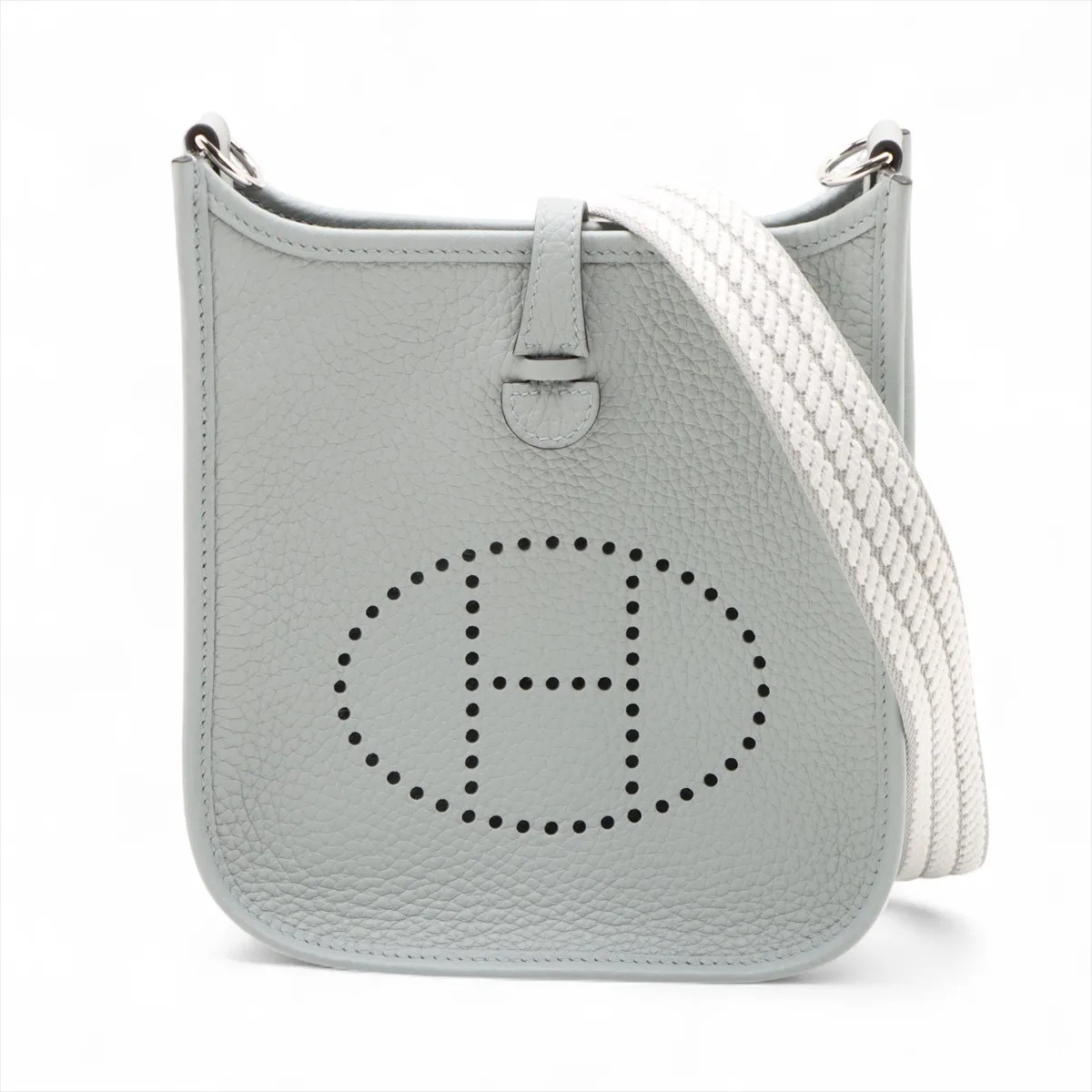 Hermès evelyn 16 TPM Amazon Taurillon Clemence Blue pale Silver Metal Fittings W